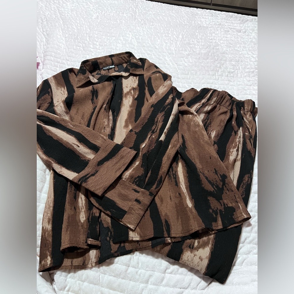 Abstract Pant Set